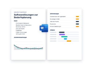 Angebotsanfrage: Softwarelösungen zur Bedarfsplanung