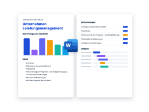 Angebotsanfrage: Unternehmen Leistungsmanagement