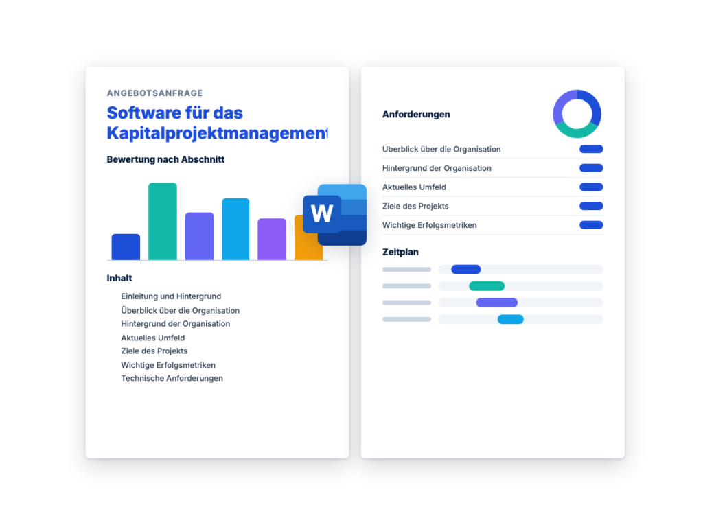 Angebotsanfrage: Software für das Kapitalprojektmanagement
