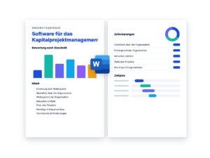 Angebotsanfrage: Software für das Kapitalprojektmanagement