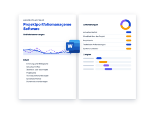 Angebotsanfrage: Projektportfoliomanagement Software