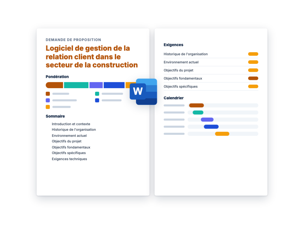 Demande de Proposition: Logiciel de gestion de la relation client dans le secteur de la construction