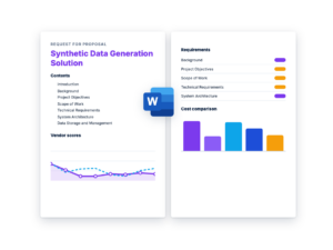 Synthetic Data Generation Solution RFP Template