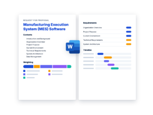 Manufacturing Execution System (MES) Software RFP Template