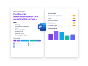 Angebotsanfrage: Plattform für Datenwissenschaft und maschinelles Lernen (DSML)