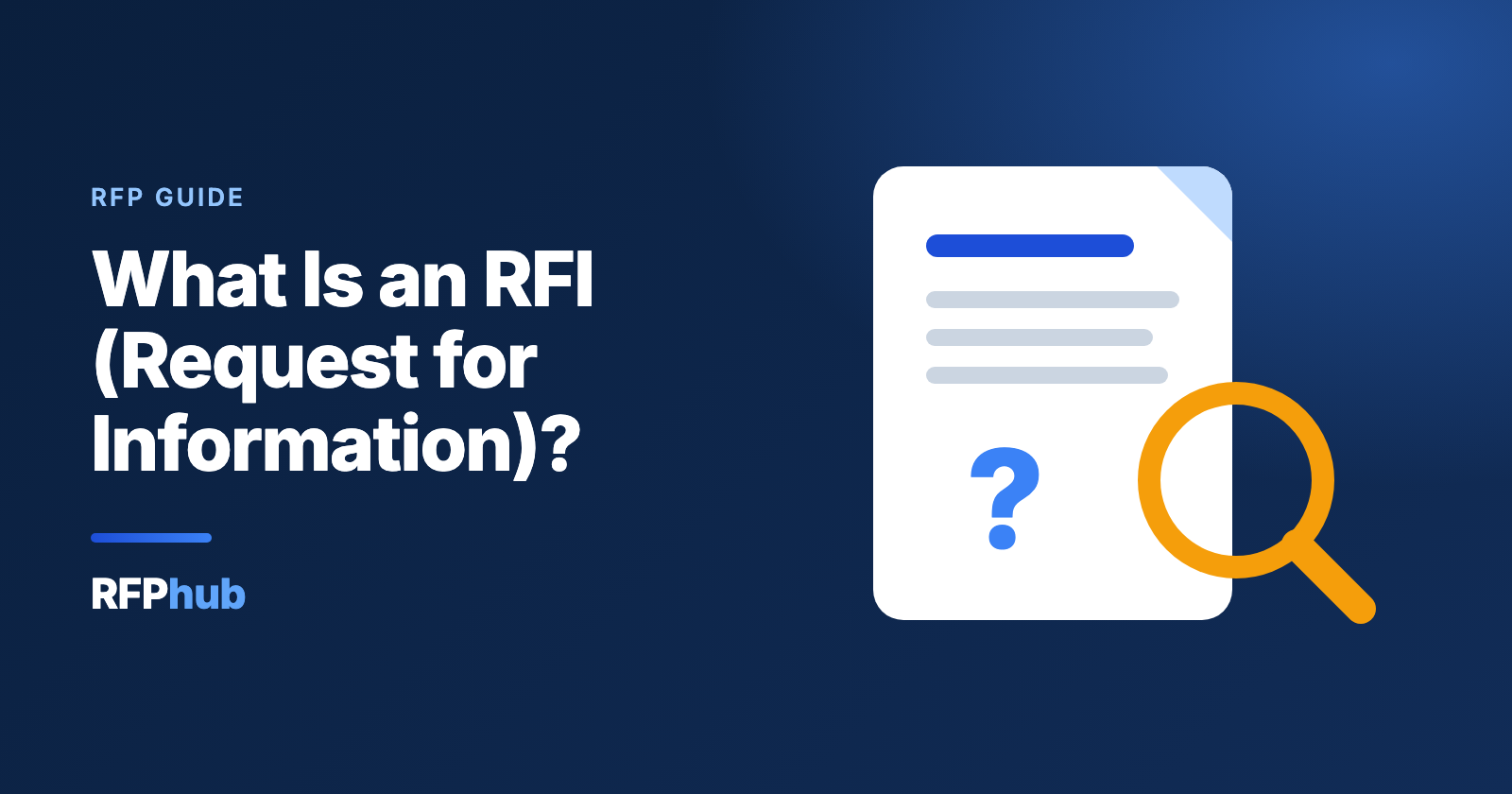 What Is an RFI (Request for Information)?