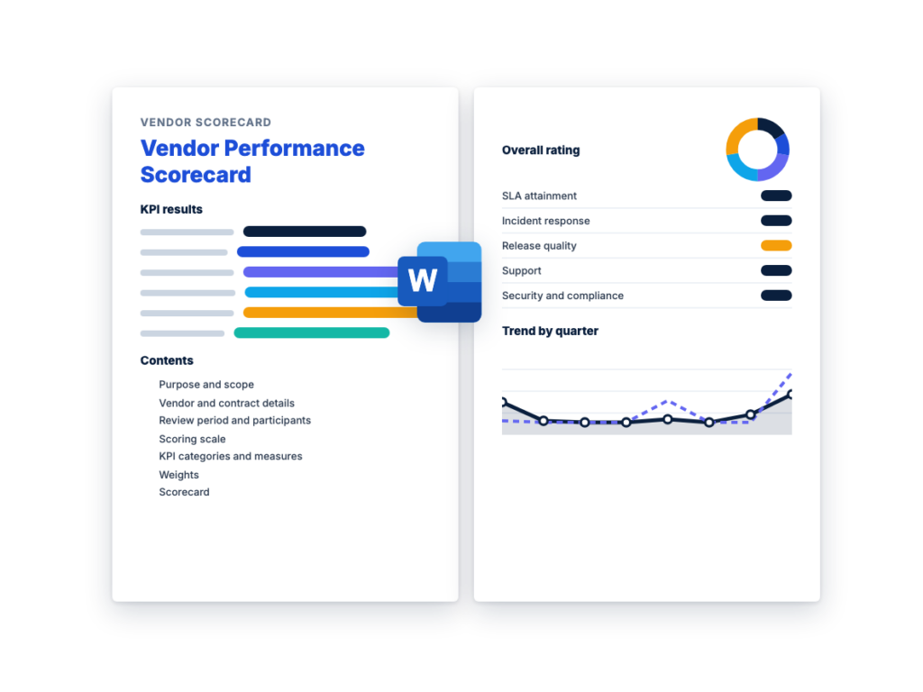 Vendor Scorecard Template (Free, Word): KPIs and Ratings